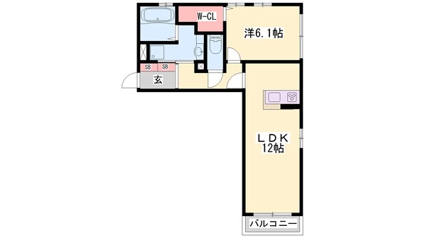 姫路駅 徒歩20分 3階の物件間取画像